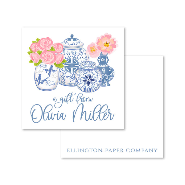 Flowers and Ginger Jars Enclosure Cards and Stickers
