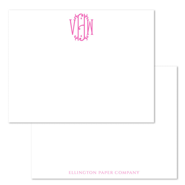 Evelyn Monogram Flat Notecards