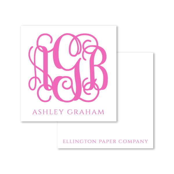 Vine Monogram Enclosure Cards and Stickers