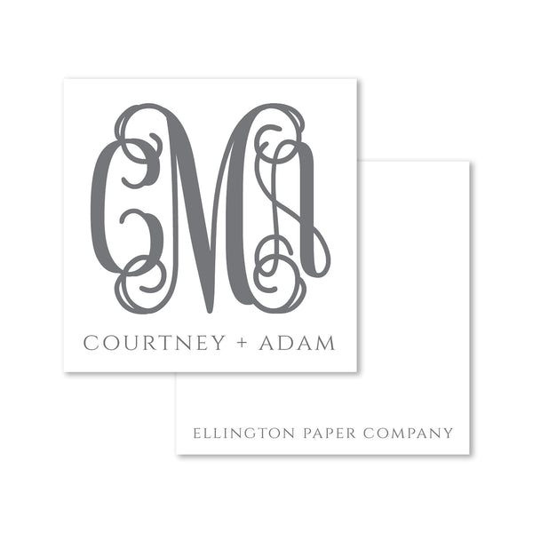 Vine Monogram Enclosure Cards and Stickers
