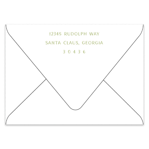 Christmas Countdown Holiday Photo Card Address Printing Add-On