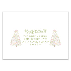 Christmas Countdown Holiday Photo Card Address Printing Add-On