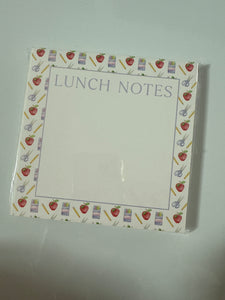 Lunch Notes 5.5x5.5 Notepad, School Supplies Block - 100 Sheets