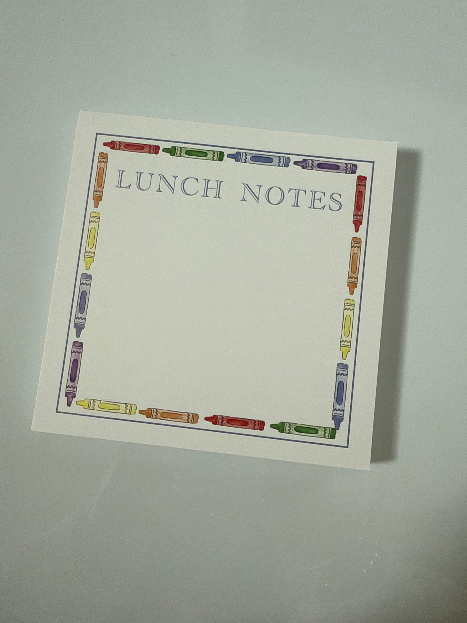 Lunch Notes 5.5x5.5 Notepad, Crayons Block - 100 Sheets