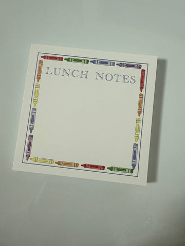 Lunch Notes 5.5x5.5 Notepad, Crayons Block - 100 Sheets