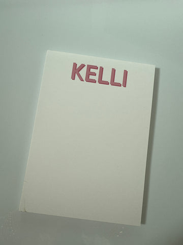 Kelli 5x7 Notepad
