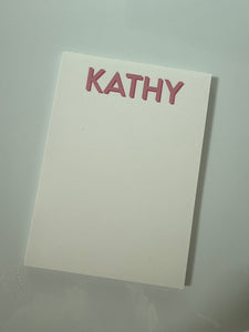 Kathy 5x7 Notepad