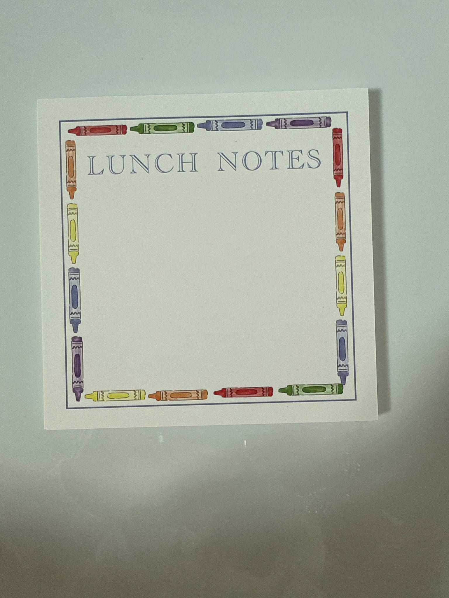 Lunch Notes 5.5x5.5 Notepad, Crayons Block