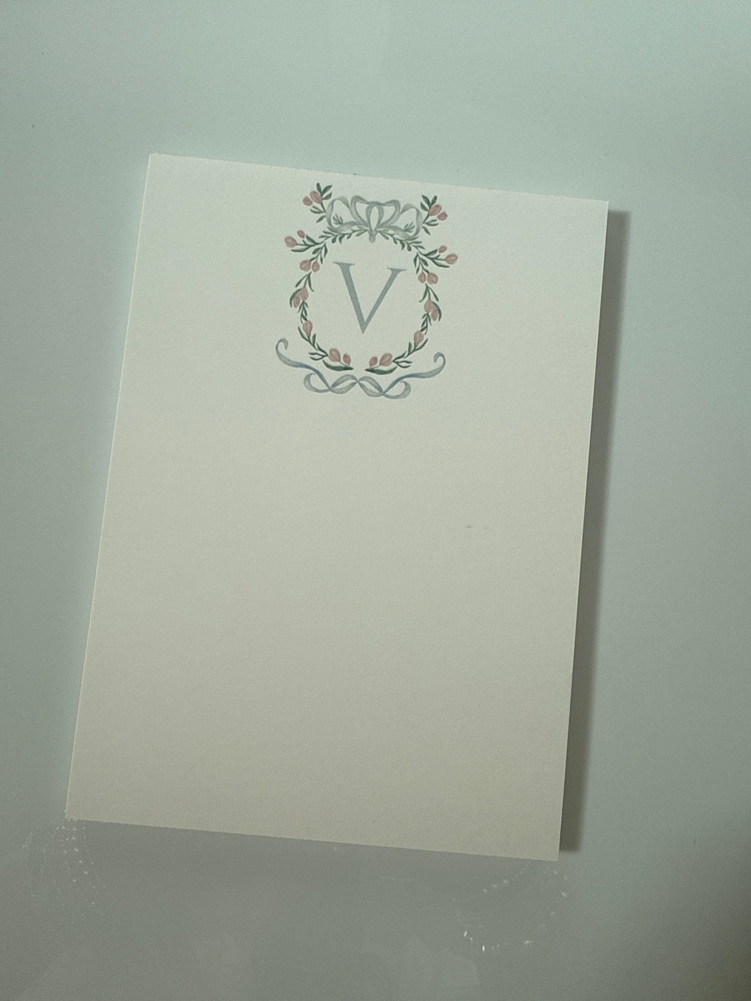 V in Crest 5x7 Notepad
