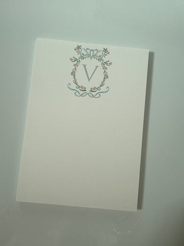 V in Crest 5x7 Notepad