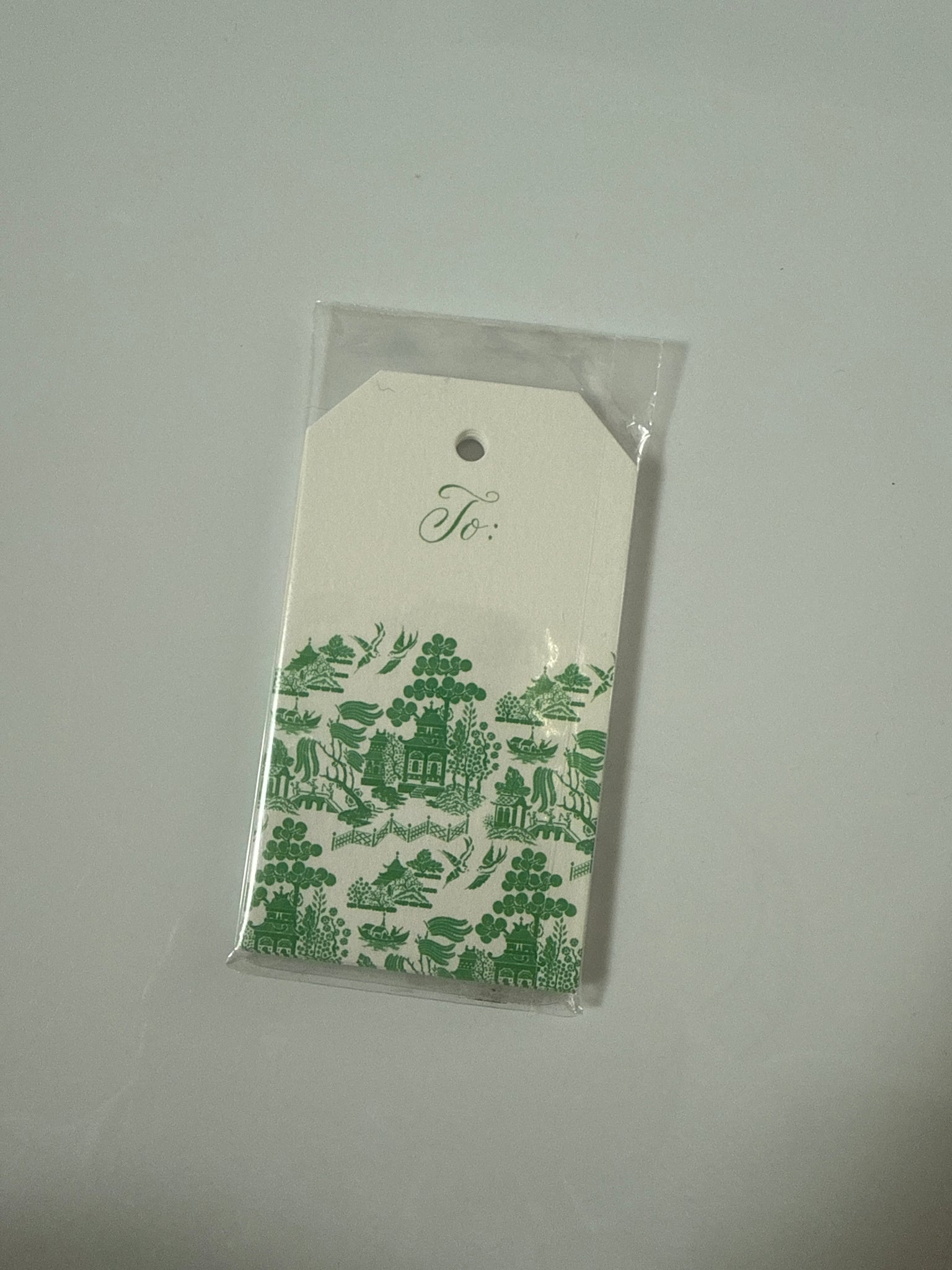 Small Gift Tags - Green Chinoiserie