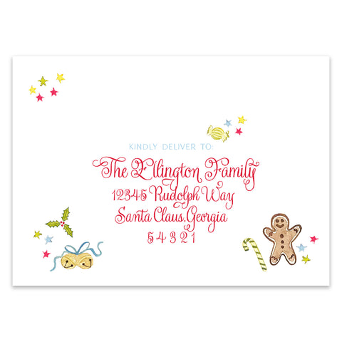 Bright and Beautiful Holiday Photo Card Address Printing Add-On