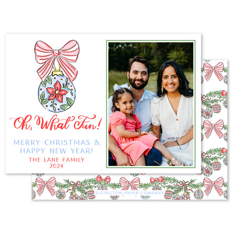 Bauble Branches Holiday Photo Card