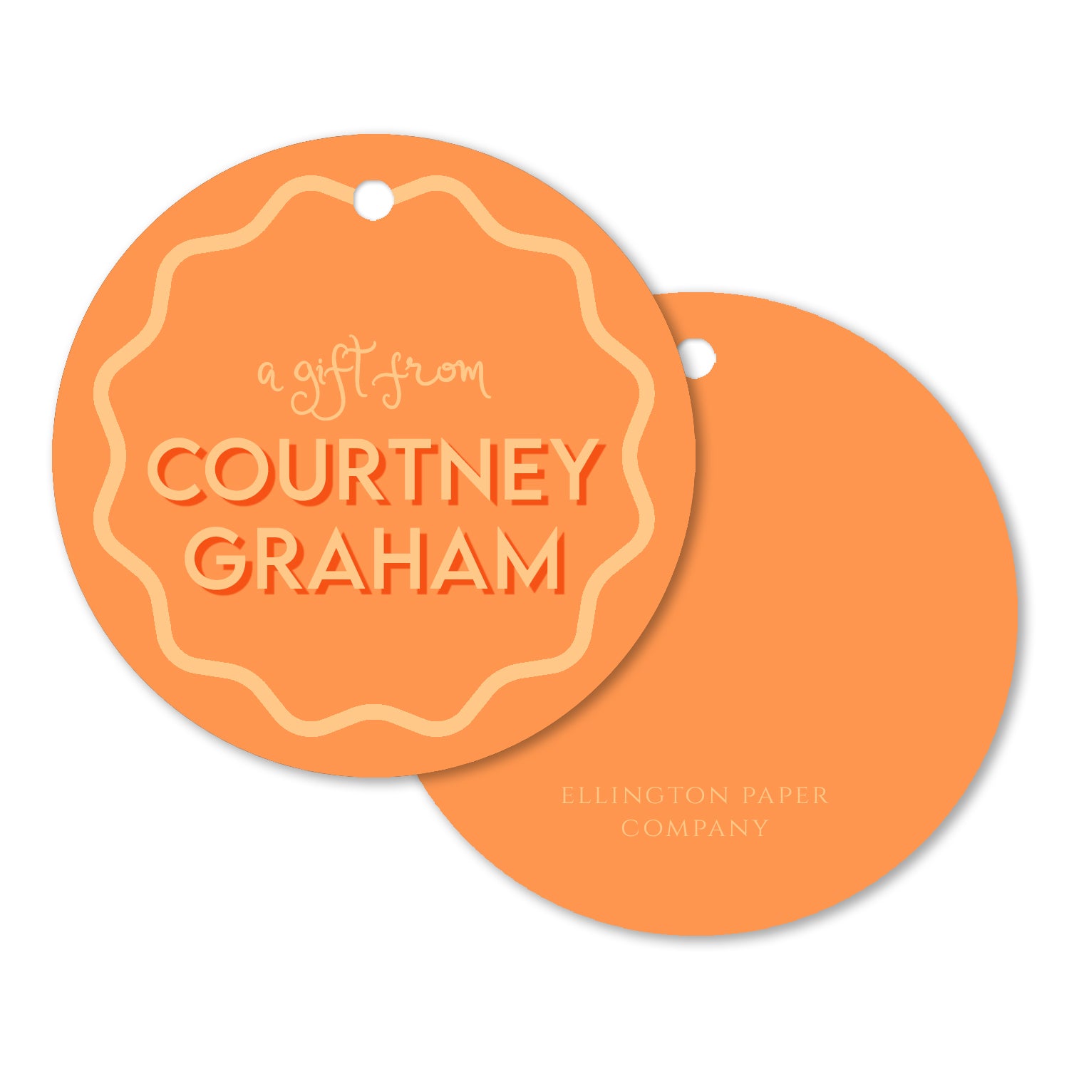 Creamsicle Circle Gift Tags and Stickers, Block