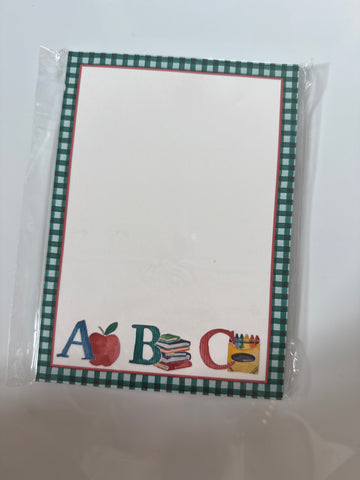 ABC Green 5x7 Notepad