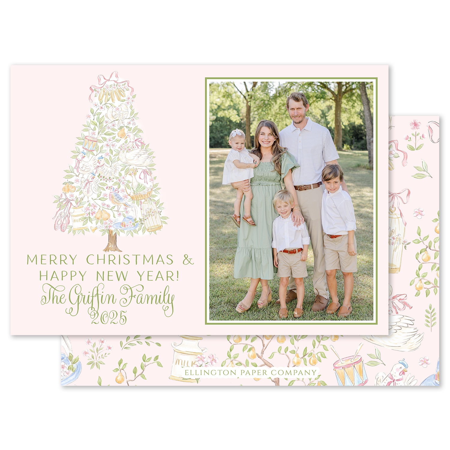 Christmas Countdown Holiday Photo Card, Pink