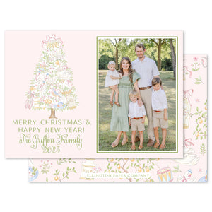 Christmas Countdown Holiday Photo Card, Pink