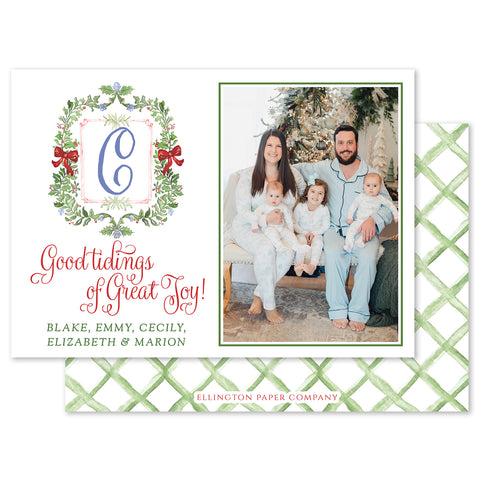 Christmas Crest Holiday Photo Card