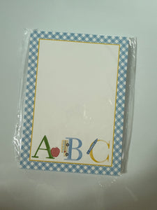 ABC Blue 5x7 Notepad