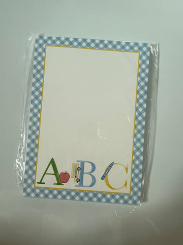 ABC Blue 5x7 Notepad