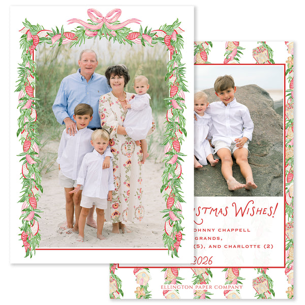 Gingerbread Dreams Vertical Holiday Photo Card