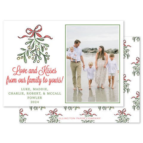 Love and Kisses Holiday Photo Card