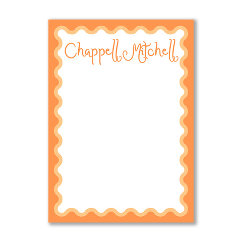 Creamsicle Scallop Notepad, Script