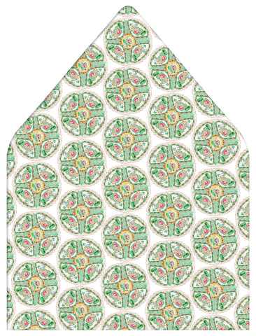 Rose Medallion Holiday Photo Card Envelope Liner Add-On