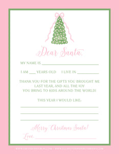 Dear Santa, Pink - FREE