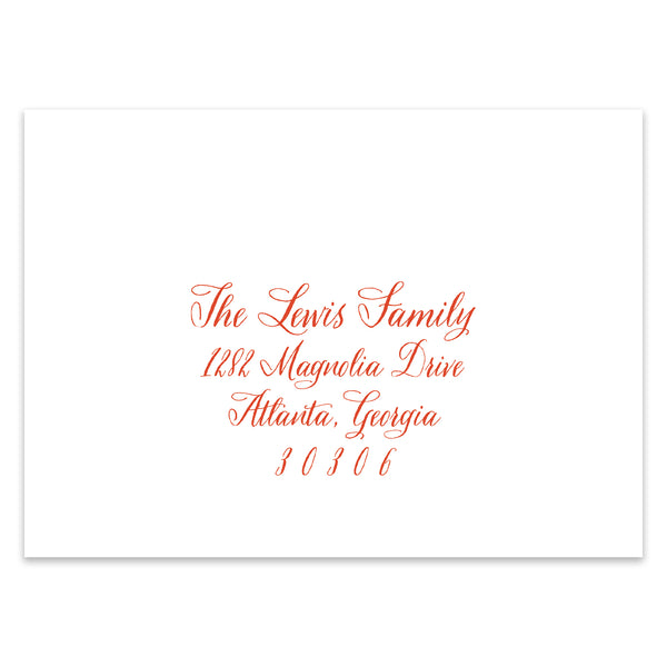 Christmas Trinity Holiday Photo Card Address Printing Add-On