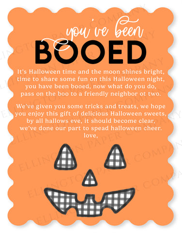 Printable "You've Been Booed" Sign