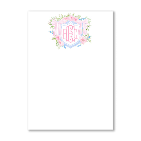 Pink Swag Crest Notepad