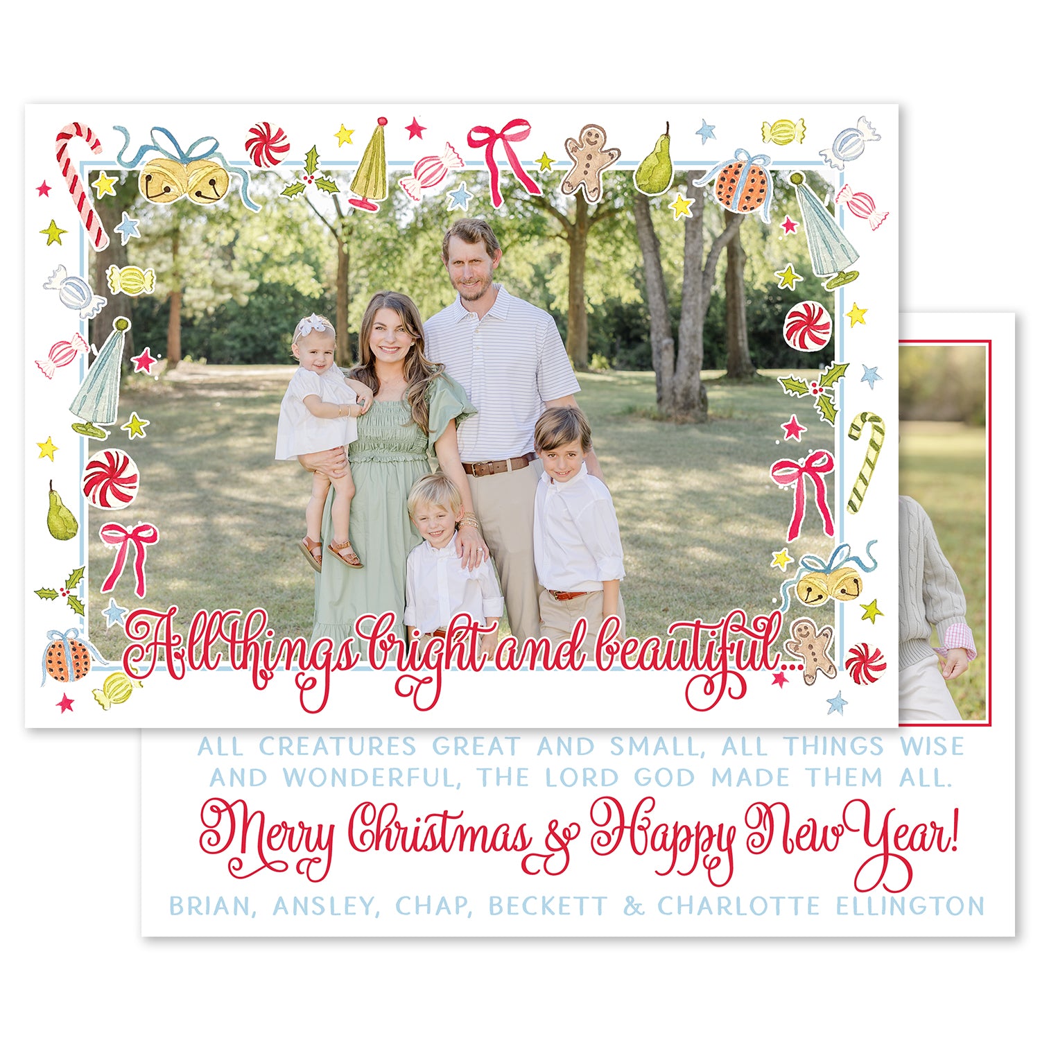 Bright and Beautiful Holiday Photo Card