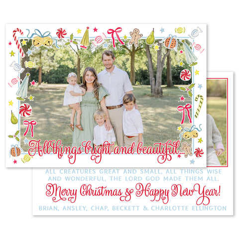 Bright and Beautiful Holiday Photo Card