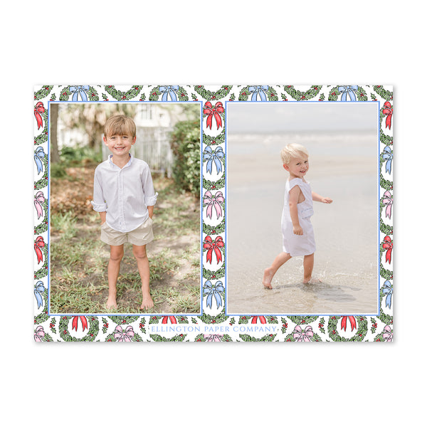 Deck The Halls Holiday Photo Card, Blue