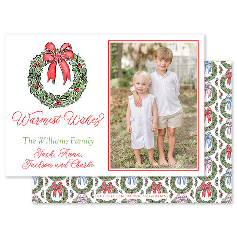 Deck The Halls Holiday Photo Card, Red
