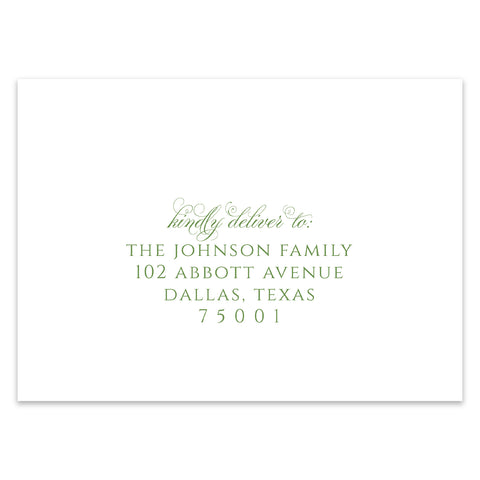 Home and Hearth Holiday Photo Card Address Printing Add-On