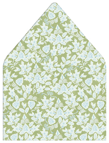 Tied with a Blue Bow Holiday Photo Card Envelope Liner Add-On