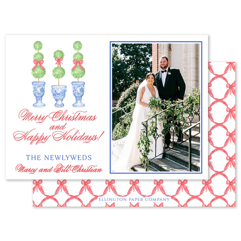 Tiny Topiaries Holiday Photo Card