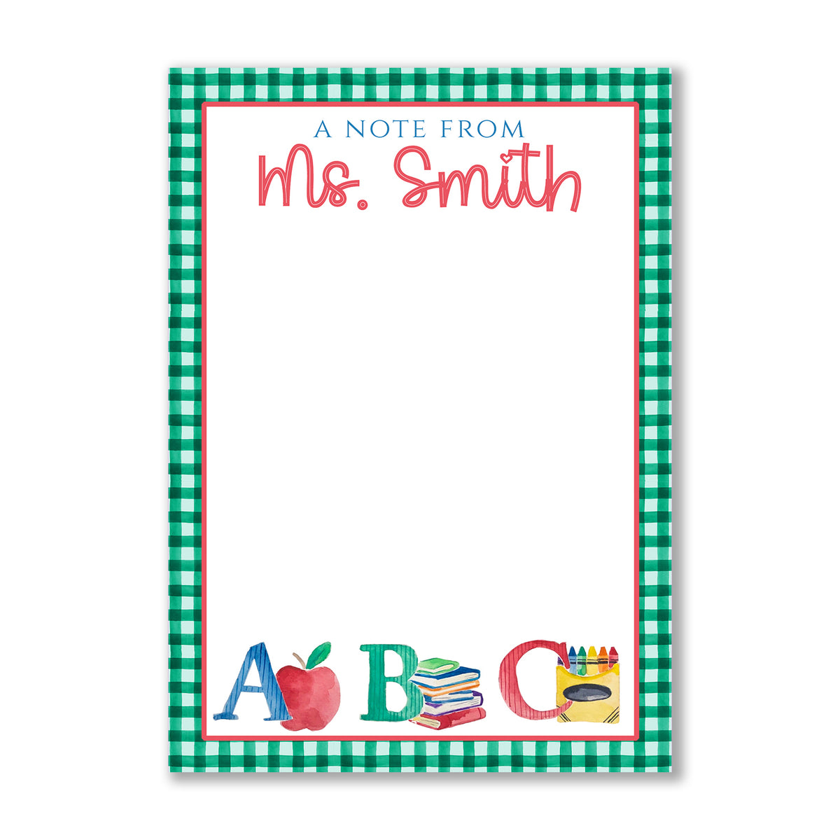 ABC Teacher Notepad – Ellington Paper Company