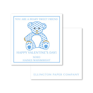 A Beary Sweet Valentine Enclosure Cards and Stickers, Blue