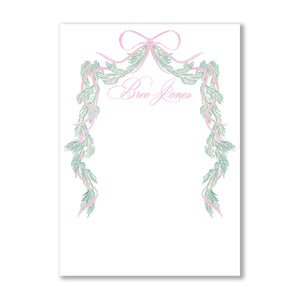 Bow Swag Notepad, Pink