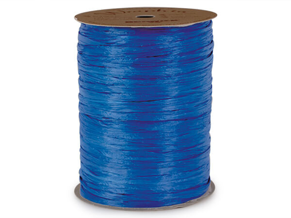 Blue Cobalt Matte Wraphia Ribbon