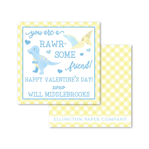 Rawr-Some Dino Valentine Enclosure Cards and Stickers