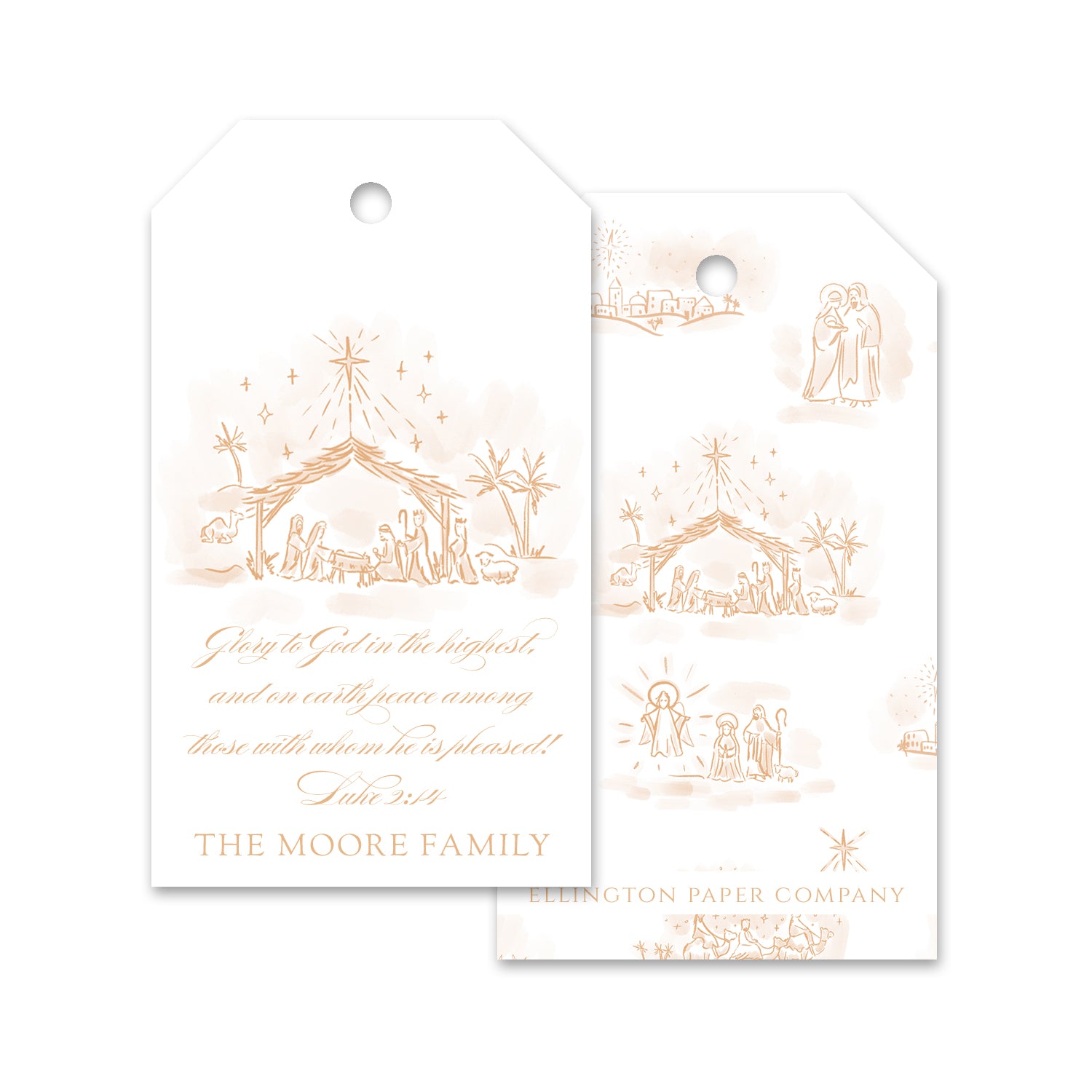 "Glory to God" Holiday Gift Tags
