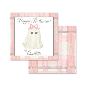 Girly Ghost Halloween Enclosure Cards and Stickers