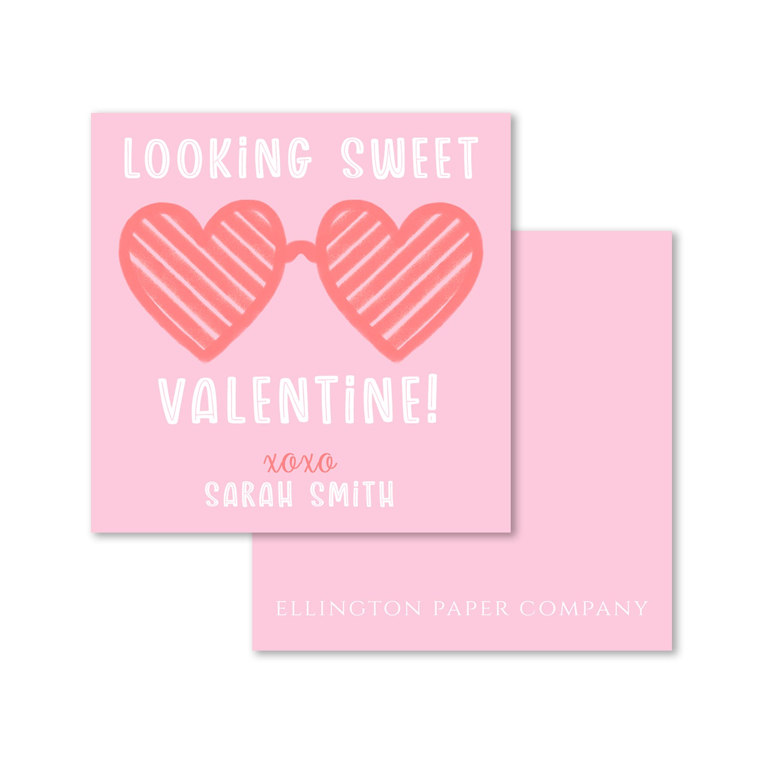 "Looking Sweet" Valentine Enclosure Cards and Stickers, Red Glasses