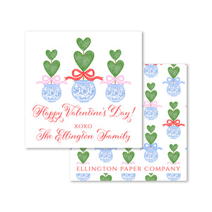 Heart Topiary Valentine Enclosure Cards and Stickers