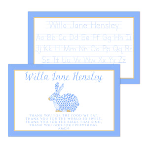 Fishscale Design Blue Bunny Laminated Placemat