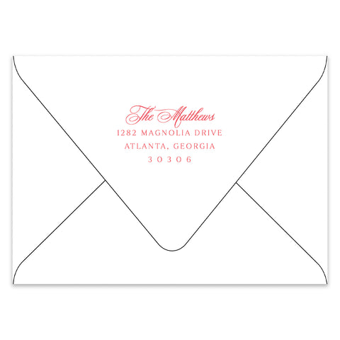 Merriest Holiday Wreath Holiday Photo Card Address Printing Add-On, Red